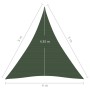 Toldo de vela HDPE verde oscuro 160 g/m² 4x5x5 m