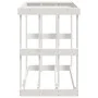 Unterstützung für Outdoor Lein Wood Pine Weiß 108x52x74 cm von vidaXL, Brennholztaschen und -halter - Ref: Foro24-822632, Pre...