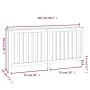 Solid white pine wood radiator cover 169x19x84 cm by vidaXL, Accessories for heating radiators - Ref: Foro24-822582, Price: 7...