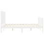 Estructura de cama sin colchón madera de pino blanca 140x200 cm