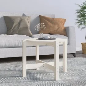 Solid white pine wood coffee table 62.5x45 cm by vidaXL, Coffee table - Ref: Foro24-822303, Price: 44,04 €, Discount: %