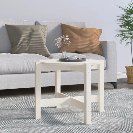 Couchtisch aus massivem weißem Kiefernholz, 62,5 x 45 cm von vidaXL, Couchtisch - Ref: Foro24-822303, Preis: 44,04 €, Rabatt: %