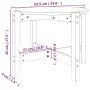 Couchtisch aus massivem weißem Kiefernholz, 62,5 x 45 cm von vidaXL, Couchtisch - Ref: Foro24-822303, Preis: 44,53 €, Rabatt: %