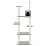 Katzenkratzbaum mit hellgrauen Sisalstämmen, 153 cm von vidaXL, Katzenmöbel - Ref: Foro24-171637, Preis: 60,57 €, Rabatt: %
