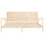 Estructura de cama sin colchón madera maciza de pino 200x200 cm