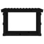 Leñero de madera maciza de pino negro 108x64,5x77 cm