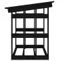 Solid black pine wood firewood rack 108x64.5x77 cm by vidaXL, Accessories for bags and firewood holders - Ref: Foro24-822436,...