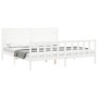 Estructura de cama sin colchón madera maciza blanca 200x200 cm