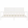 Estructura de cama sin colchón madera maciza blanca 200x200 cm