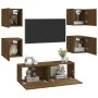 Wandmöbel-Spiel für Fernseher-Kontraschaped Braun von vidaXL, TV-Möbel - Ref: Foro24-3120304, Preis: 130,96 €, Rabatt: %