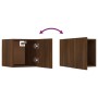 Juego de muebles de pared para TV contrachapado roble marrón de vidaXL, Muebles TV - Ref: Foro24-3120304, Precio: 126,83 €, D...