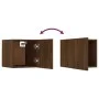 Wandmöbel-Spiel für Fernseher-Kontraschaped Braun von vidaXL, TV-Möbel - Ref: Foro24-3120304, Preis: 130,96 €, Rabatt: %