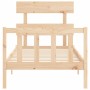 Estructura de cama con cabecero madera maciza