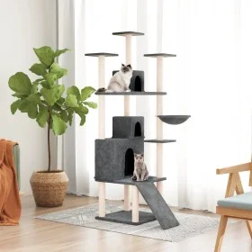 Cat scratcher with dark gray sisal posts 175 cm by vidaXL, Cat furniture - Ref: Foro24-171686, Price: 90,18 €, Discount: %