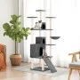 Rascador para gatos con postes de sisal gris oscuro 175 cm de vidaXL, Mobiliario para gatos - Ref: Foro24-171686, Precio: 90,...