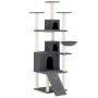 Rascador para gatos con postes de sisal gris oscuro 175 cm de vidaXL, Mobiliario para gatos - Ref: Foro24-171686, Precio: 90,...