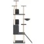 Rascador para gatos con postes de sisal gris oscuro 175 cm de vidaXL, Mobiliario para gatos - Ref: Foro24-171686, Precio: 90,...