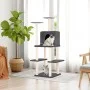 Katzenkratzbaum mit dunkelgrauen Sisalstämmen, 144,5 cm von vidaXL, Katzenmöbel - Ref: Foro24-171632, Preis: 55,04 €, Rabatt: %