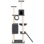 Katzenkratzbaum mit dunkelgrauen Sisalstämmen, 168 cm von vidaXL, Katzenmöbel - Ref: Foro24-171701, Preis: 69,71 €, Rabatt: %
