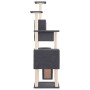 Rascador para gatos con postes de sisal gris oscuro 168 cm de vidaXL, Mobiliario para gatos - Ref: Foro24-171701, Precio: 73,...