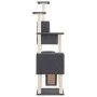 Rascador para gatos con postes de sisal gris oscuro 168 cm de vidaXL, Mobiliario para gatos - Ref: Foro24-171701, Precio: 71,...