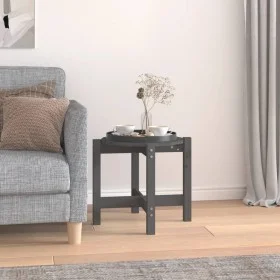 Solid gray pine wood coffee table Ø52.5x45 cm by vidaXL, Coffee table - Ref: Foro24-822309, Price: 28,70 €, Discount: %