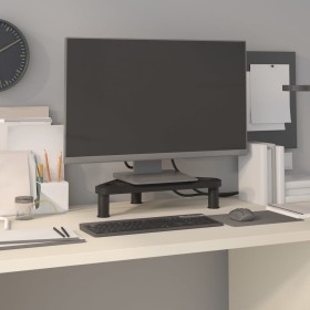 Corner monitor stand black 49x28x10.5 cm by vidaXL, TV Furniture - Ref: Foro24-51723, Price: 14,37 €, Discount: %