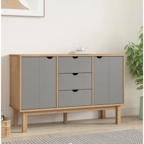 OTTA solid pine wood sideboard in brown and grey 113.5x43x73 cm by vidaXL, Sideboards - Ref: Foro24-348592, Price: 165,47 €, ...