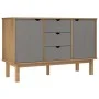 OTTA solid pine wood sideboard in brown and grey 113.5x43x73 cm by vidaXL, Sideboards - Ref: Foro24-348592, Price: 165,47 €, ...