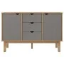 OTTA solid pine wood sideboard in brown and grey 113.5x43x73 cm by vidaXL, Sideboards - Ref: Foro24-348592, Price: 165,47 €, ...
