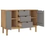 OTTA solid pine wood sideboard in brown and grey 113.5x43x73 cm by vidaXL, Sideboards - Ref: Foro24-348592, Price: 165,47 €, ...
