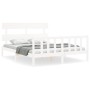 Estructura de cama sin colchón madera maciza de pino 160x200 cm