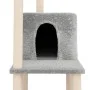 Cat scratcher with light gray sisal posts 144.5 cm by vidaXL, Cat furniture - Ref: Foro24-171631, Price: 55,88 €, Discount: %