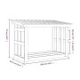 Holzscheithalter aus massivem Kiefernholz, 108 x 64,5 x 77 cm von vidaXL, Zubehör für Taschen und Brennholzhalter - Ref: Foro...