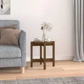 Honey brown solid pine wood coffee table Ø42.5x45 cm by vidaXL, Coffee table - Ref: Foro24-822315, Price: 24,60 €, Discount: %