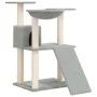 Rascador para gatos con postes de sisal gris claro 83 cm de vidaXL, Mobiliario para gatos - Ref: Foro24-171652, Precio: 44,09...