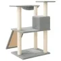 Rascador para gatos con postes de sisal gris claro 83 cm de vidaXL, Mobiliario para gatos - Ref: Foro24-171652, Precio: 44,09...
