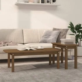 Coffee table set 2 pieces solid honey brown pine wood by vidaXL, Coffee table - Ref: Foro24-822365, Price: 69,09 €, Discount: %