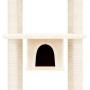Katzenkratzbaum mit cremefarbenen Sisalstämmen, 169 cm von vidaXL, Katzenmöbel - Ref: Foro24-171672, Preis: 97,22 €, Rabatt: %