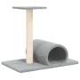 Katzenkratzbaum mit hellgrauem Tunnel 60x34,5x50 cm von vidaXL, Katzenmöbel - Ref: Foro24-171697, Preis: 24,58 €, Rabatt: %