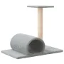 Cat scratching post with light gray tunnel 60x34.5x50 cm by vidaXL, Cat furniture - Ref: Foro24-171697, Price: 24,20 €, Disco...