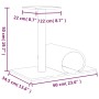 Cat scratching post with light gray tunnel 60x34.5x50 cm by vidaXL, Cat furniture - Ref: Foro24-171697, Price: 24,58 €, Disco...