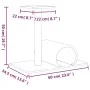 Cat scratching post with light gray tunnel 60x34.5x50 cm by vidaXL, Cat furniture - Ref: Foro24-171697, Price: 24,20 €, Disco...