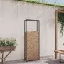 Matte black steel firewood rack 80x28x222 cm by vidaXL, Firewood bags and holders - Ref: Foro24-350309, Price: 54,63 €, Disco...