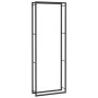 Holzhalter aus mattschwarzem Stahl 80x28x222 cm von vidaXL, Brennholztaschen und -halter - Ref: Foro24-350309, Preis: 55,71 €...