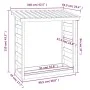 Holzhalter aus massivem Kiefernholz weiß 108x64,5x110 cm von vidaXL, Zubehör für Taschen und Brennholzhalter - Ref: Foro24-82...