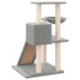 Katzenkratzbaum mit hellgrauen Sisalpfosten 82 cm von vidaXL, Katzenmöbel - Ref: Foro24-171667, Preis: 53,71 €, Rabatt: %