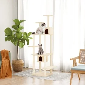 Cat scratching post with cream sisal posts 176 cm by vidaXL, Cat furniture - Ref: Foro24-171687, Price: 69,90 €, Discount: %