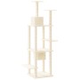 Rascador para gatos con postes de sisal crema 176 cm de vidaXL, Mobiliario para gatos - Ref: Foro24-171687, Precio: 70,69 €, ...