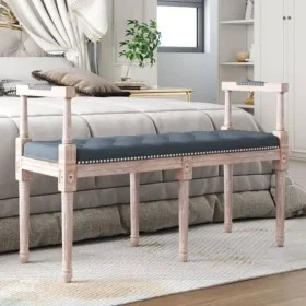 Dark gray velvet bench 110x40x70 cm by vidaXL, Banks - Ref: Foro24-344426, Price: 94,56 €, Discount: %